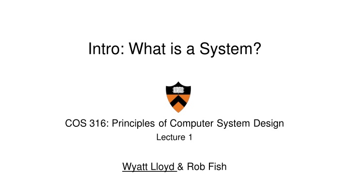 intro what is a system