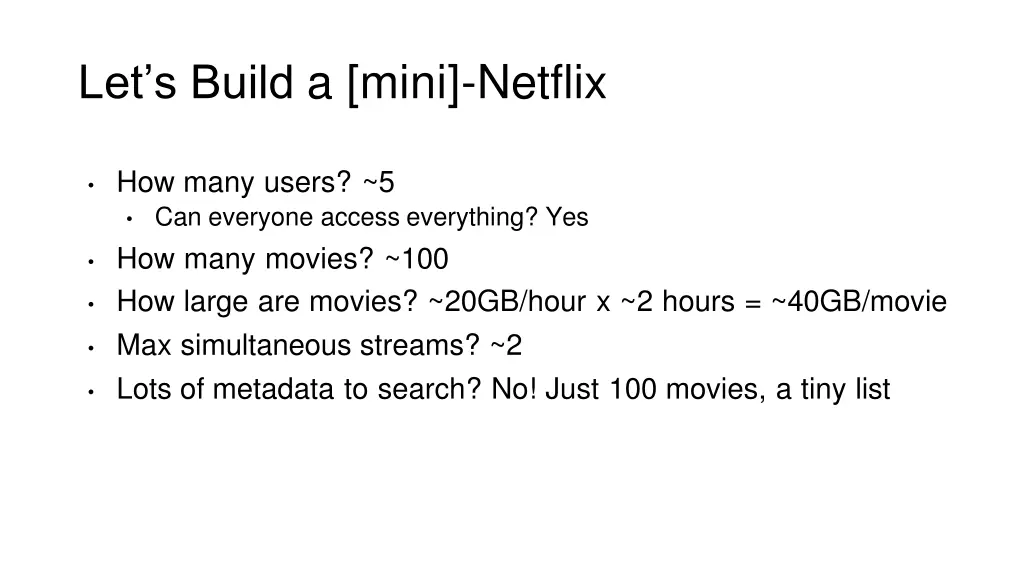 let s build a mini netflix