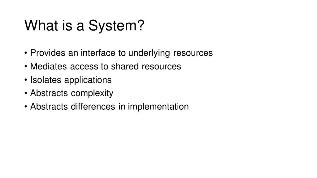 what is a system