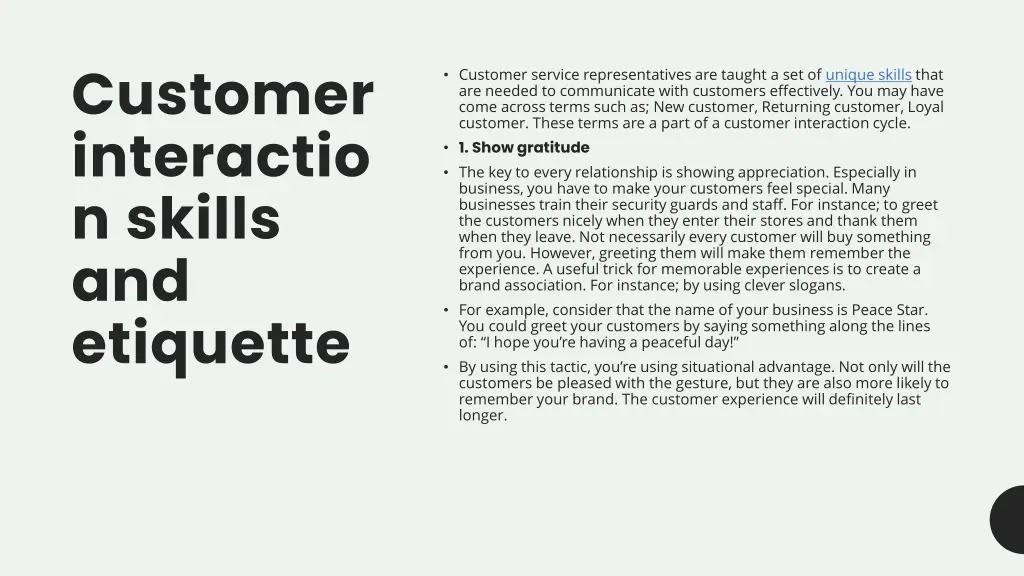 customer interactio n skills and etiquette