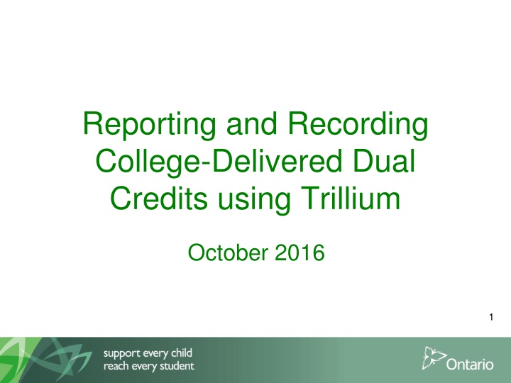 reporting and recording college delivered dual