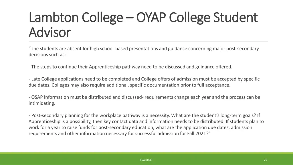 lambton college lambton college oyap college