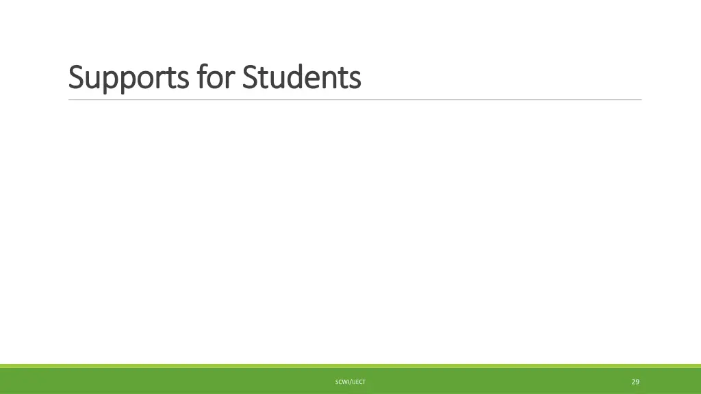 supports for students supports for students