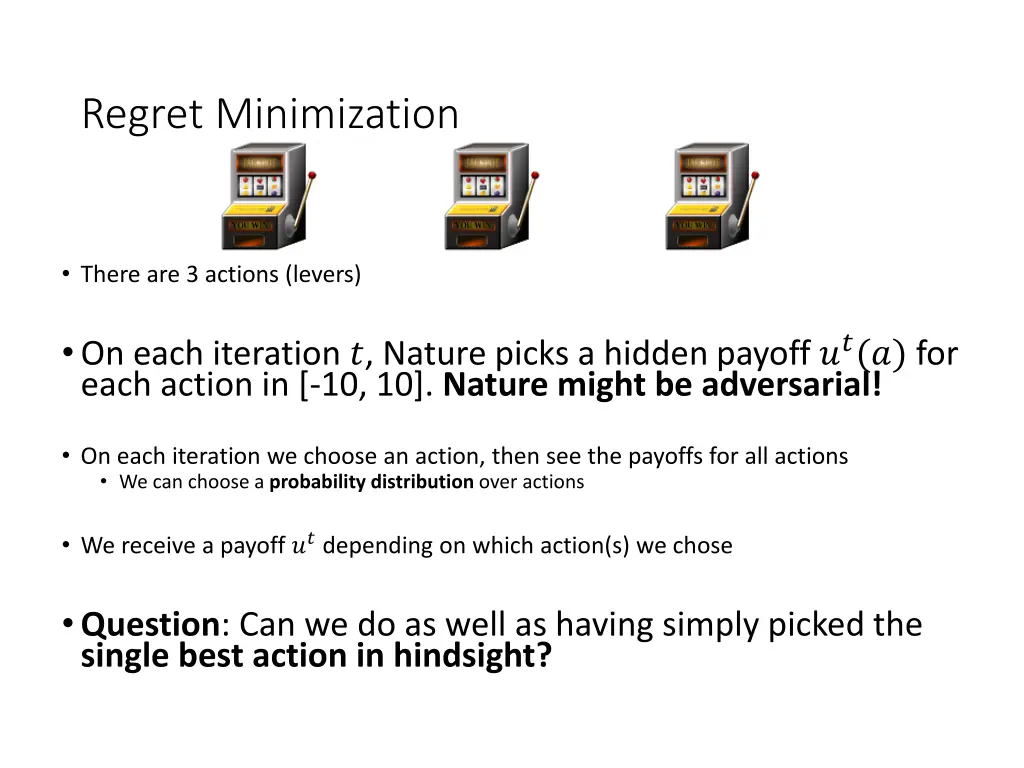 regret minimization
