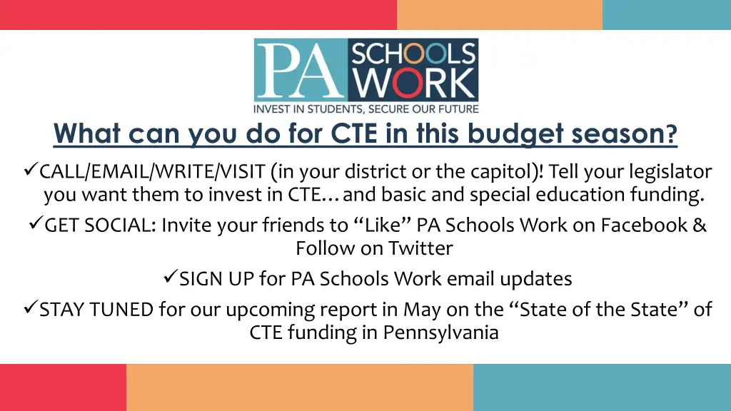 what can you do for cte in this budget season