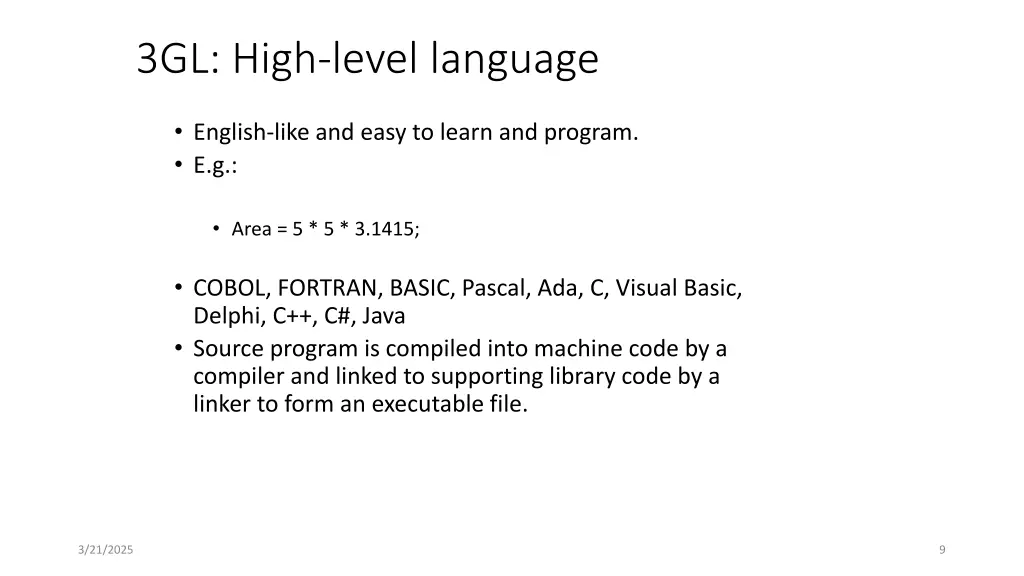 3gl high level language