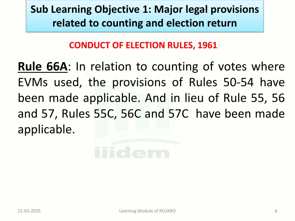 sub learning objective 1 major legal provisions 3