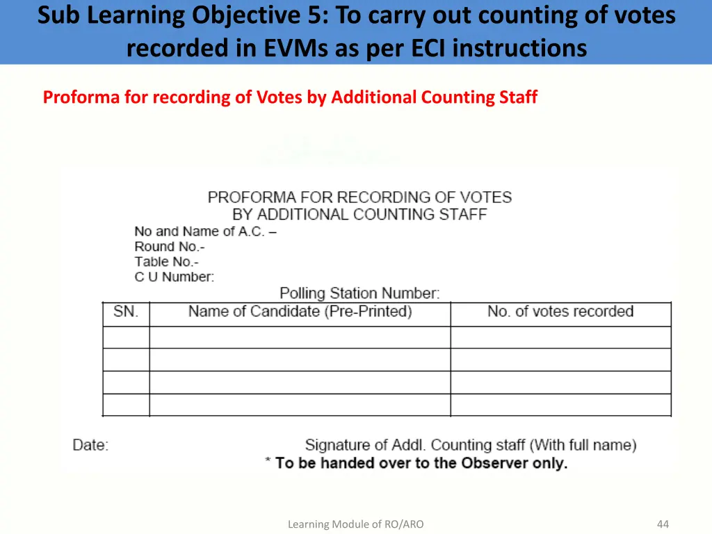sub learning objective 5 to carry out counting 4