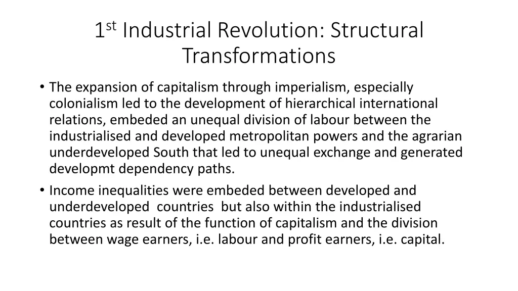 1 st industrial revolution structural 2