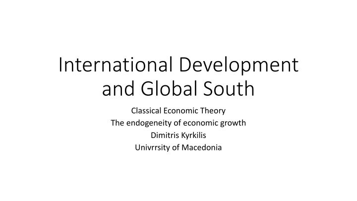 international development and global south
