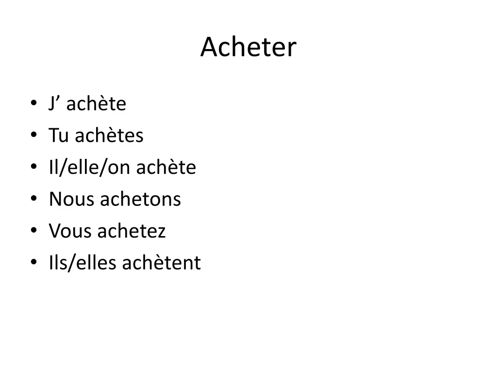 acheter