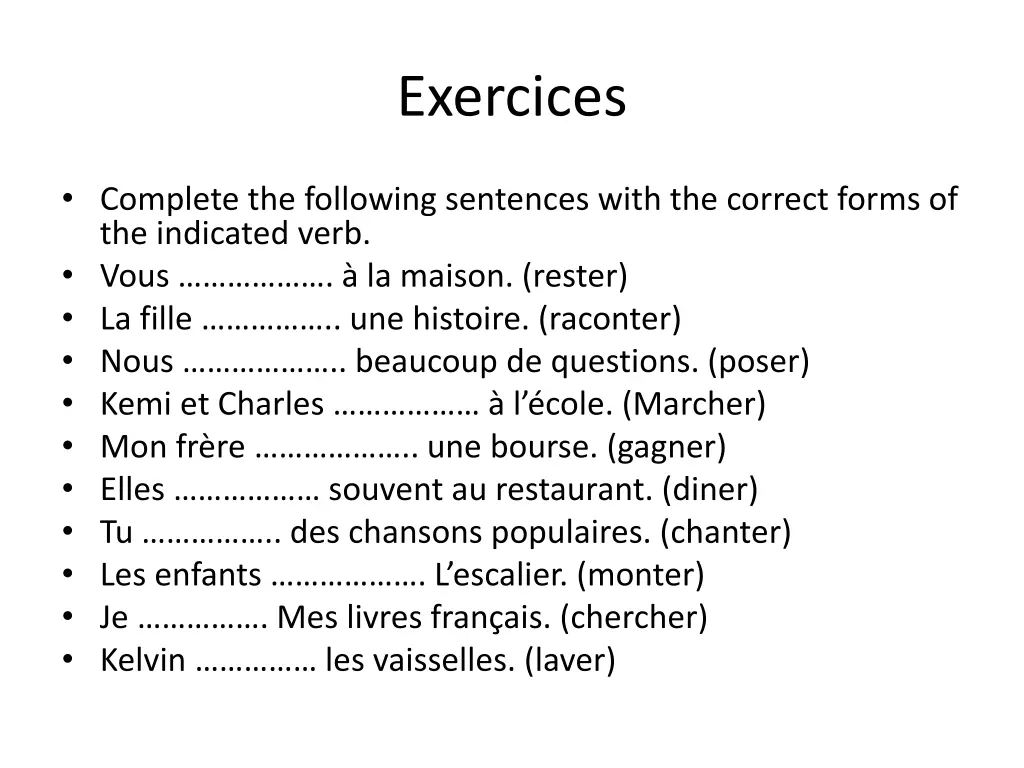 exercices