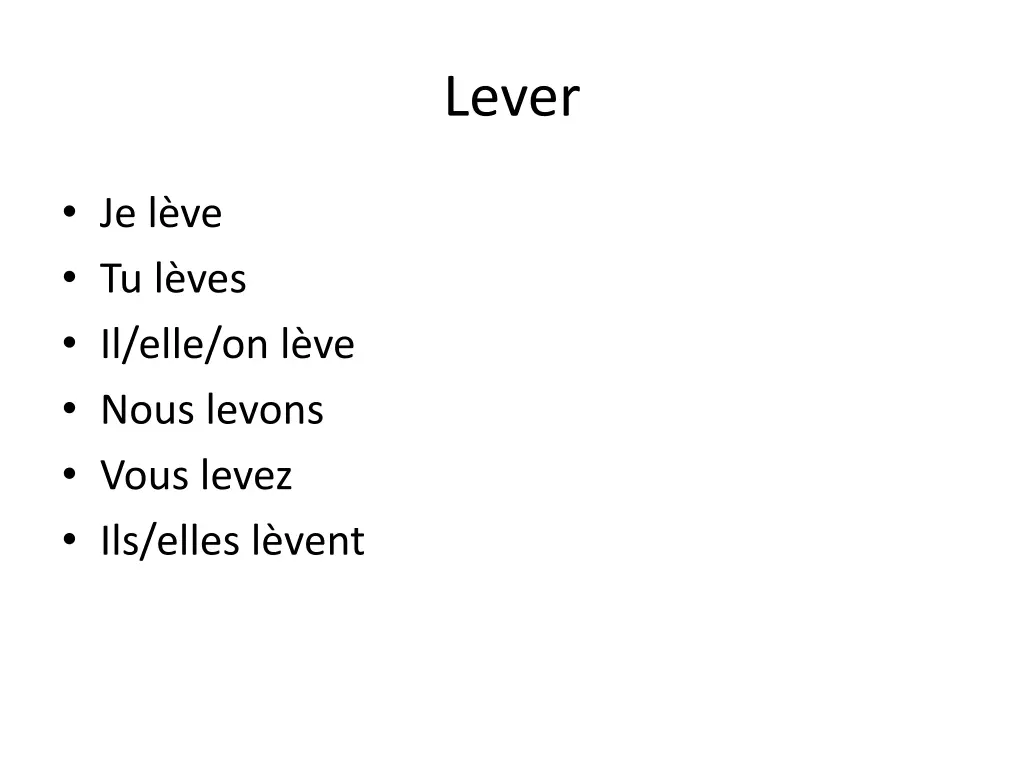 lever