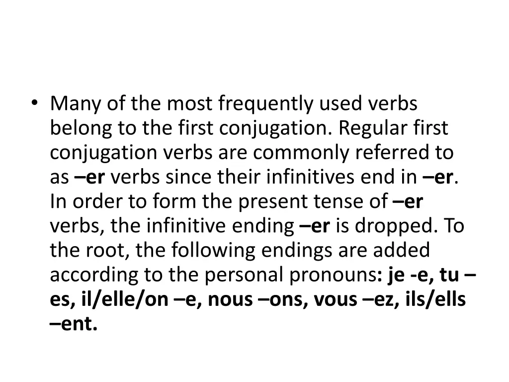 many of the most frequently used verbs belong