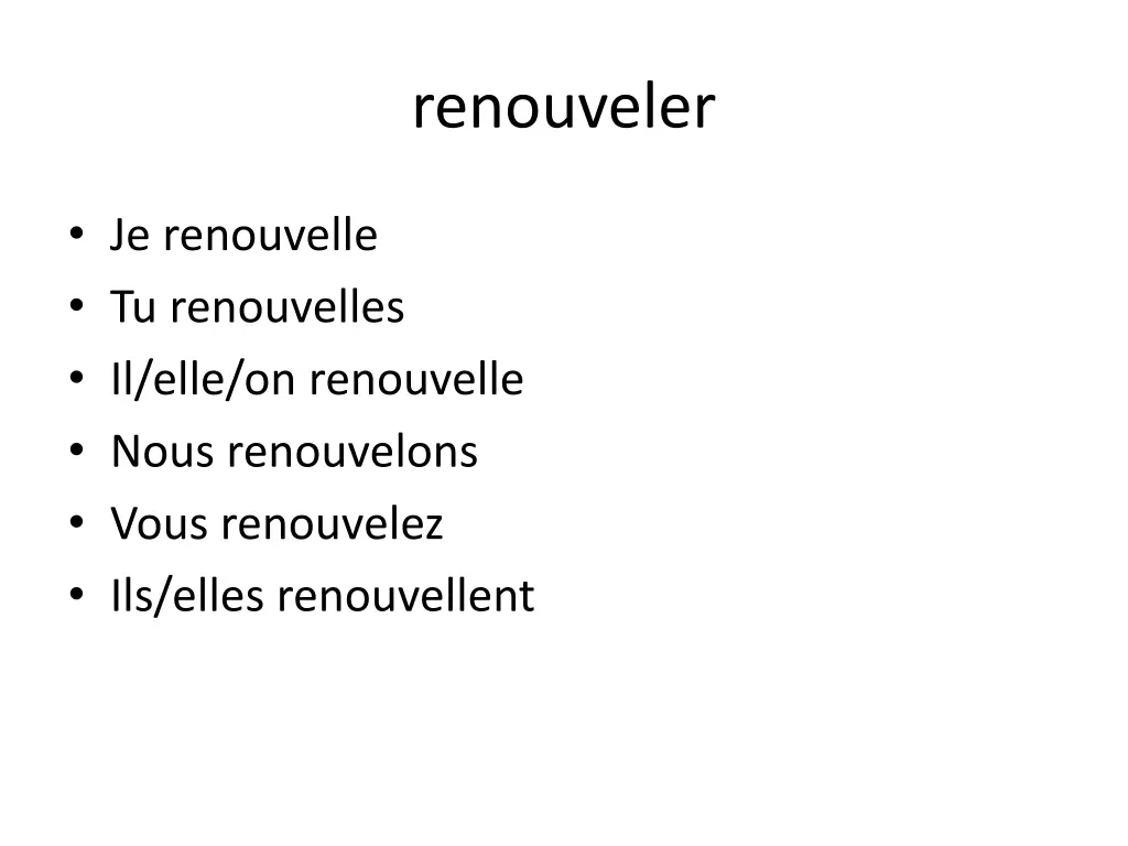 renouveler