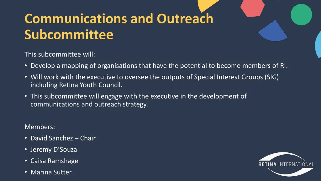 communications and outreach subcommittee