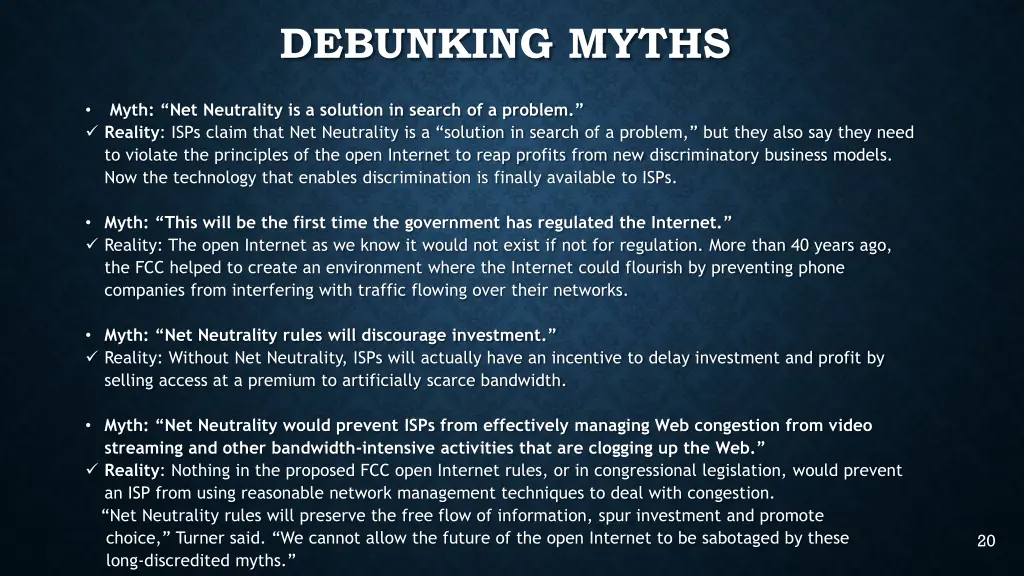 debunking myths