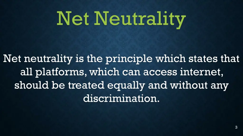net neutrality