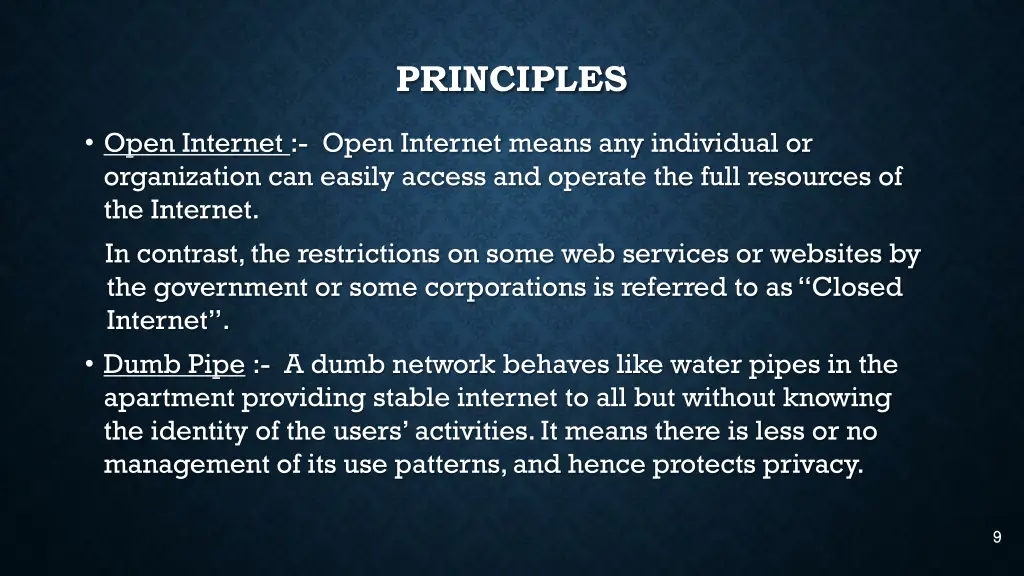 principles