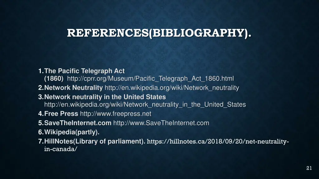 references bibliography