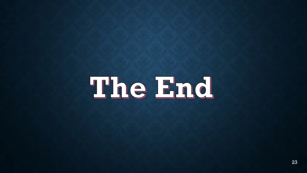 the end