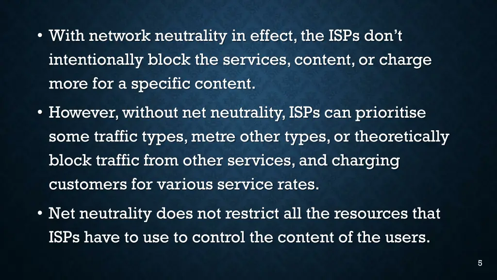 with network neutrality in effect the isps