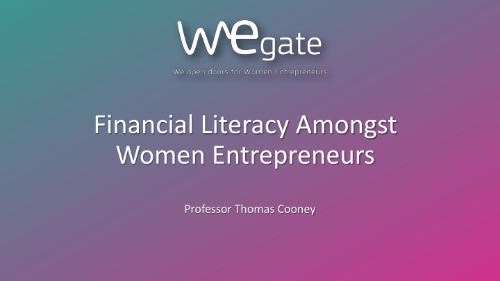 financial literacy amongst women entrepreneurs