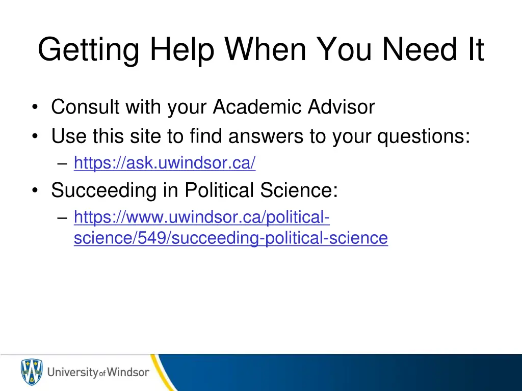getting help when you need it