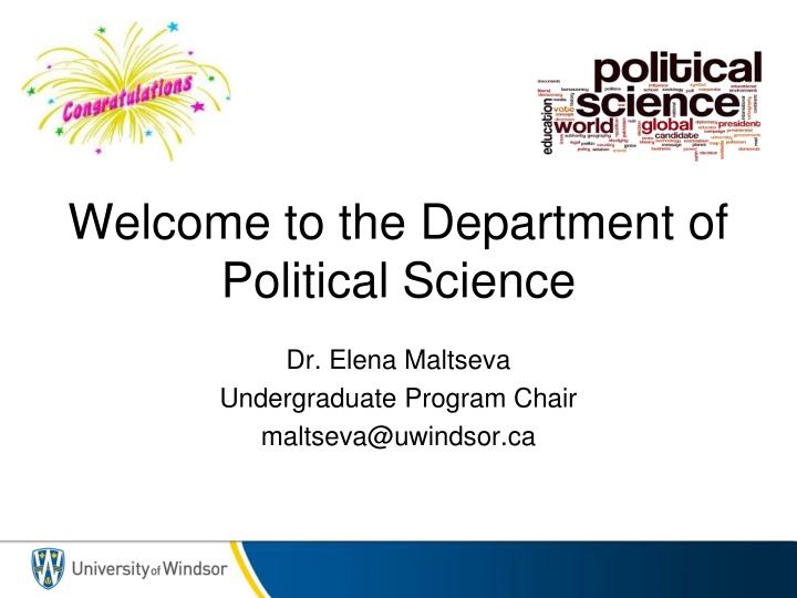 welcome to the department of political science