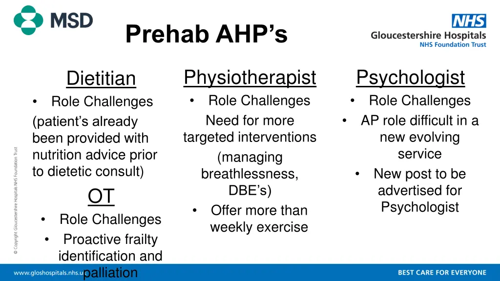 prehab ahp s