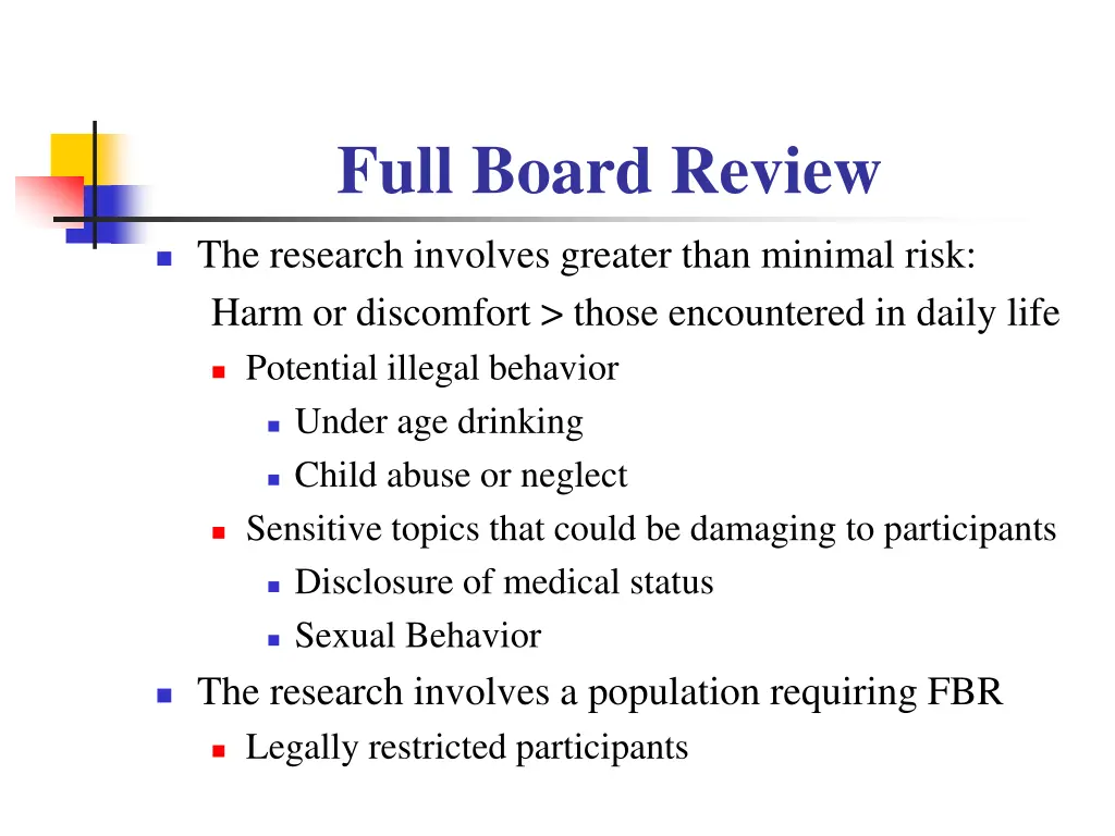 full board review