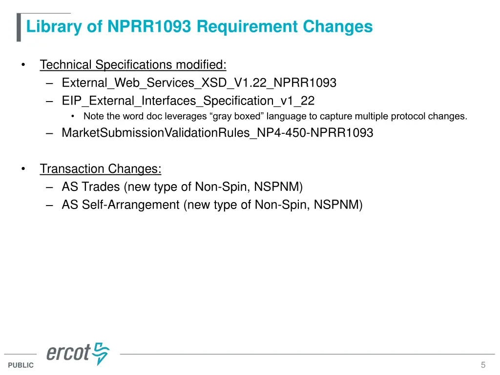 library of nprr1093 requirement changes