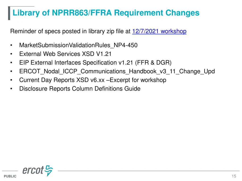 library of nprr863 ffra requirement changes