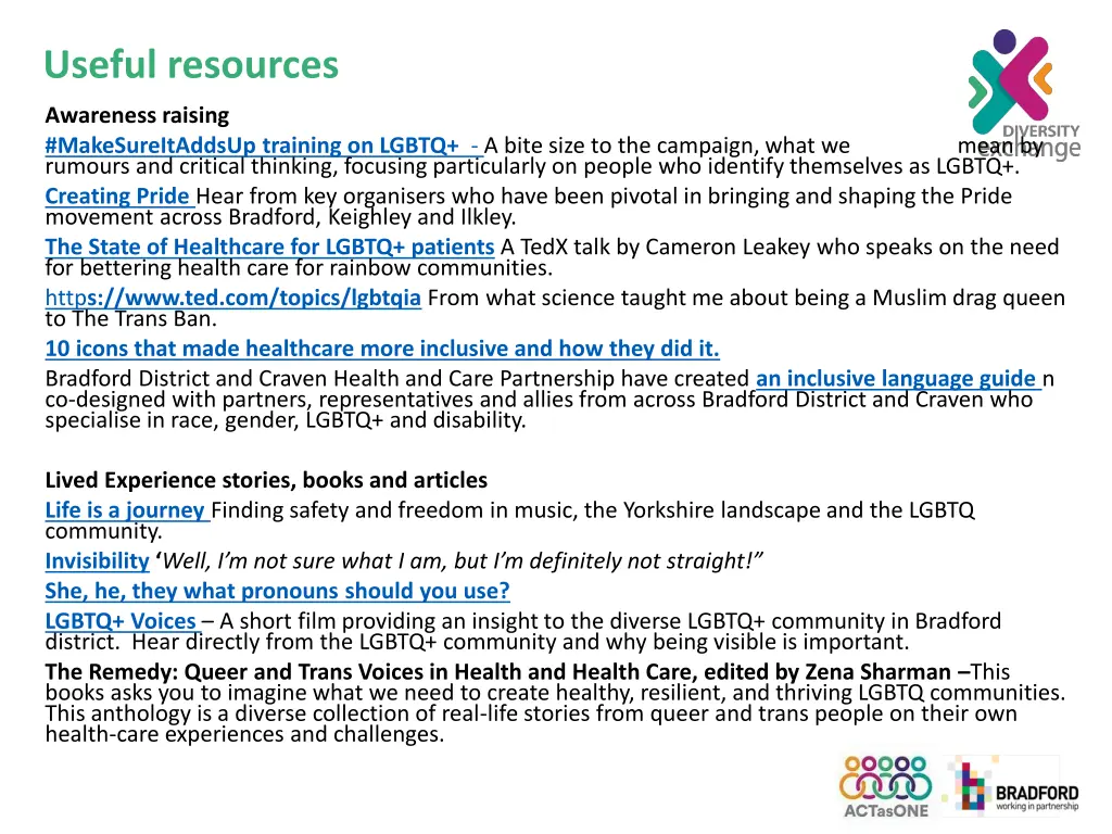 useful resources