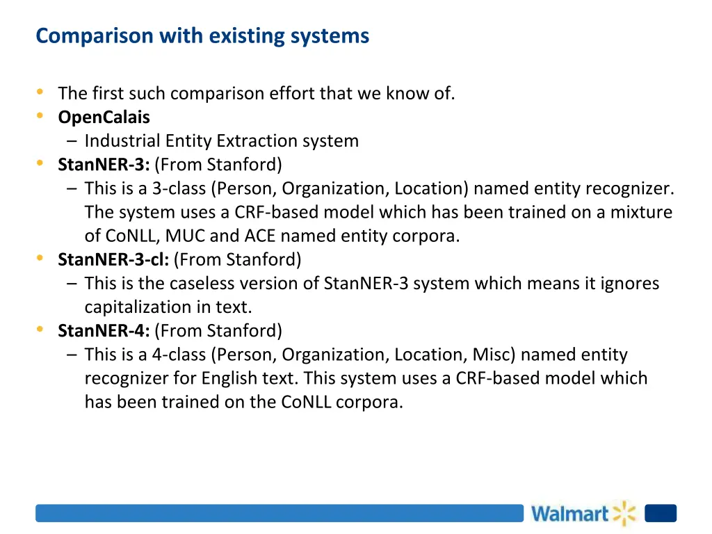 comparison with existing systems