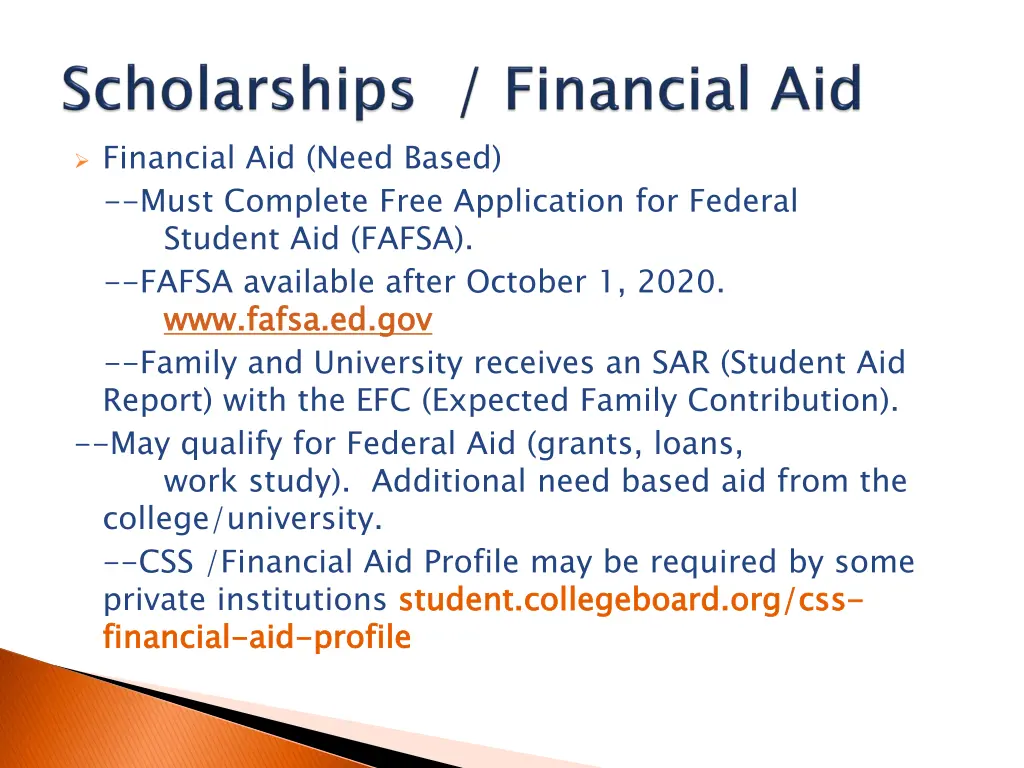 financial aid need based must complete free