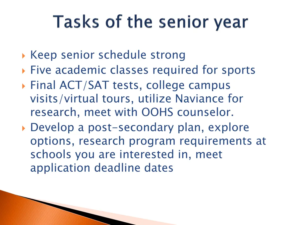 keep senior schedule strong five academic classes