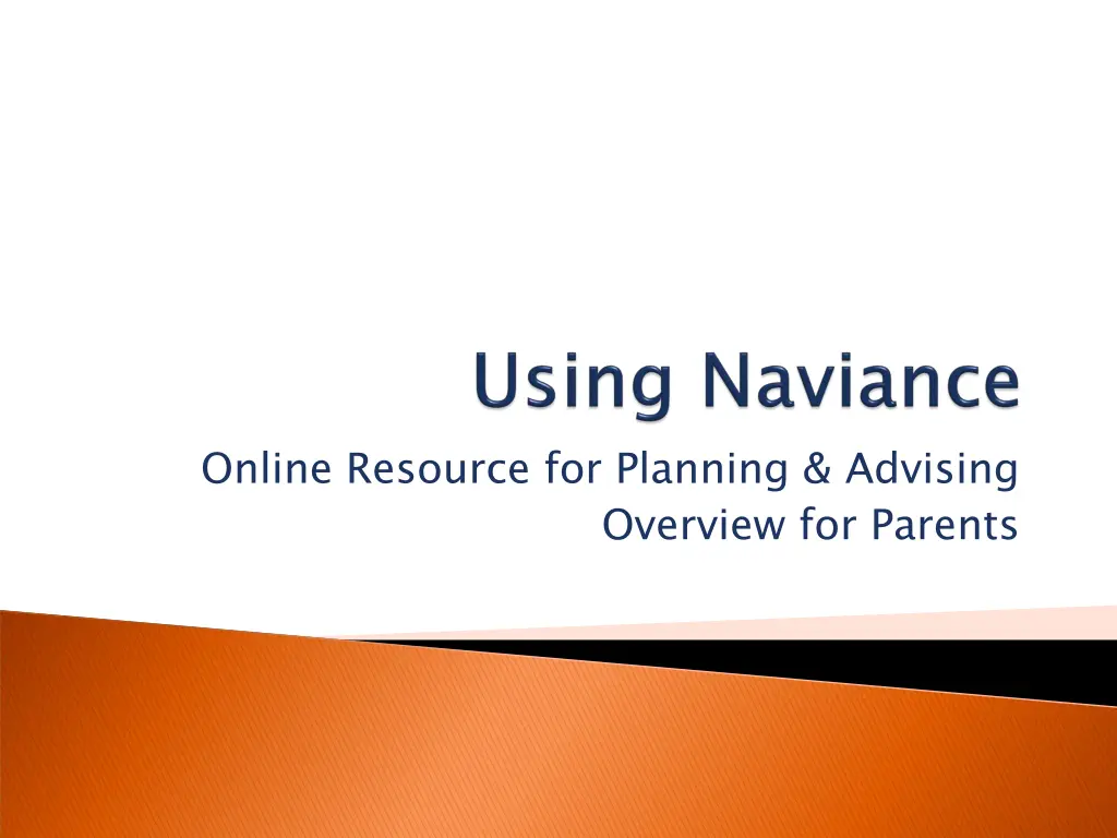 online resource for planning advising overview