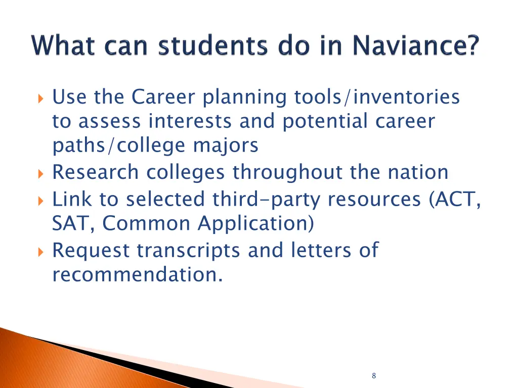 use the career planning tools inventories
