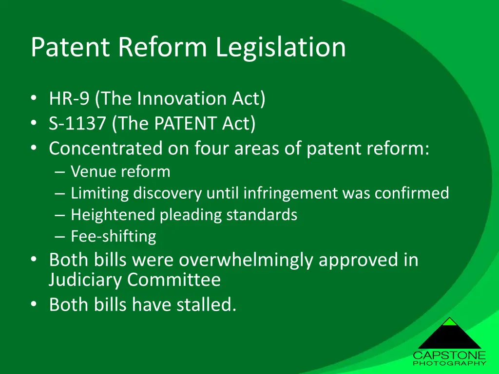 patent reform legislation