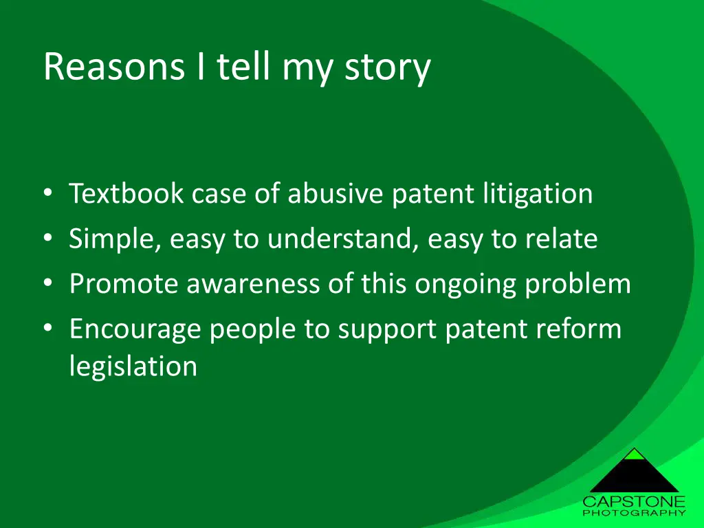 reasons i tell my story