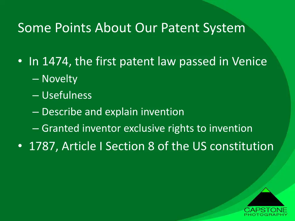 some points about our patent system