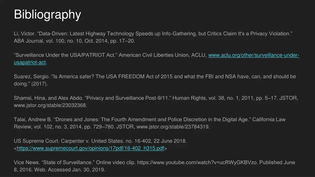bibliography