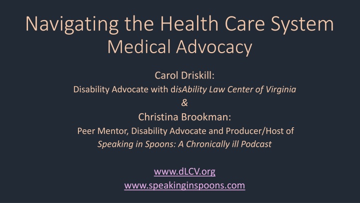 navigating the health care system medical advocacy