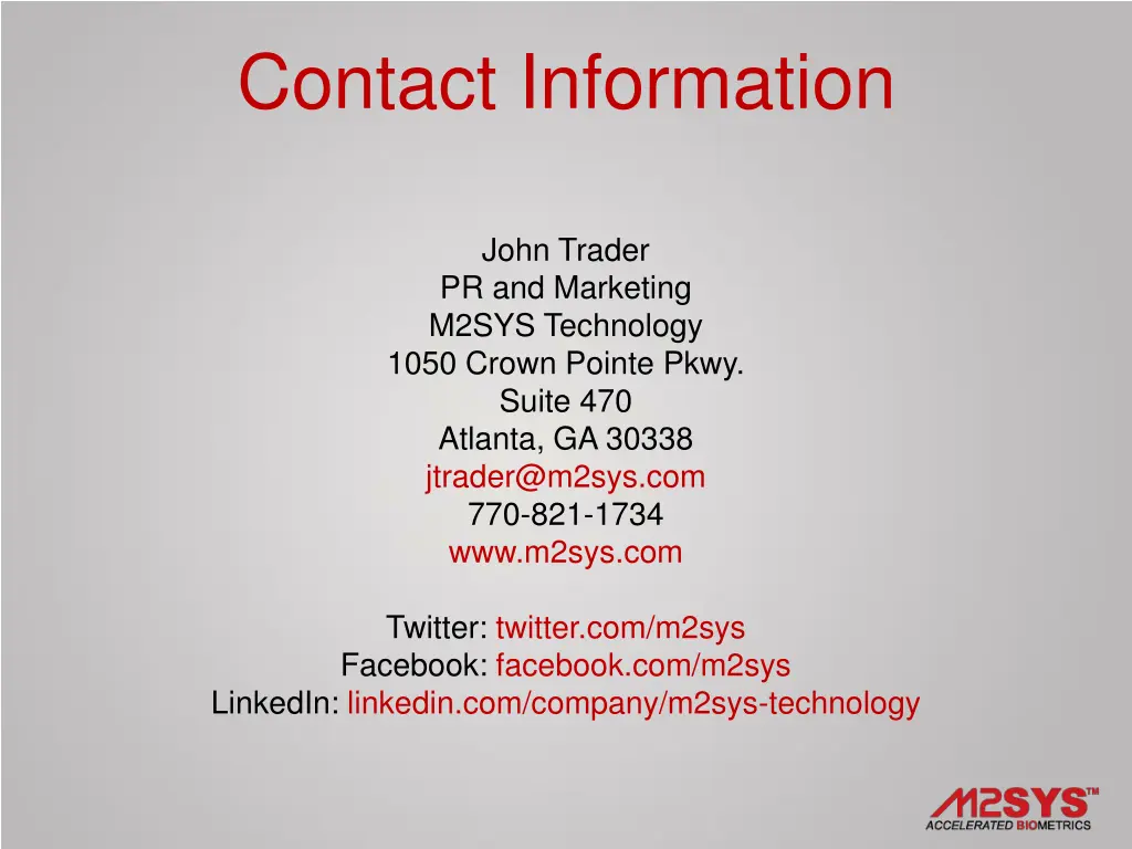 contact information