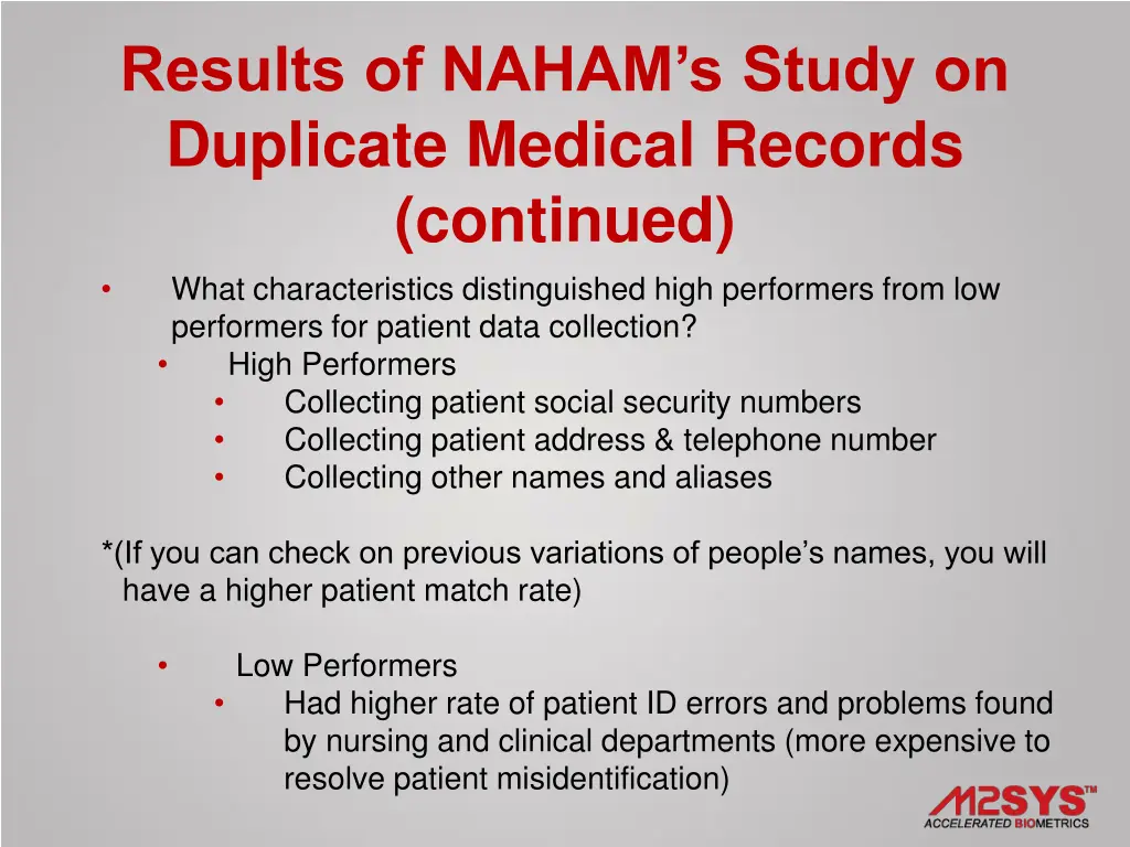 results of naham s study on duplicate medical 1