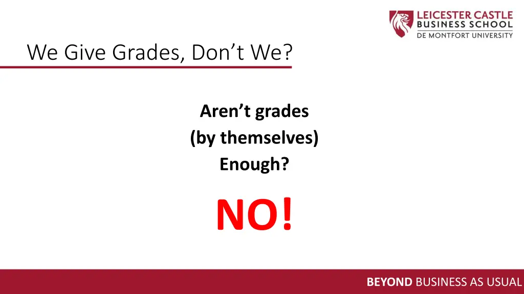 we give grades don t we