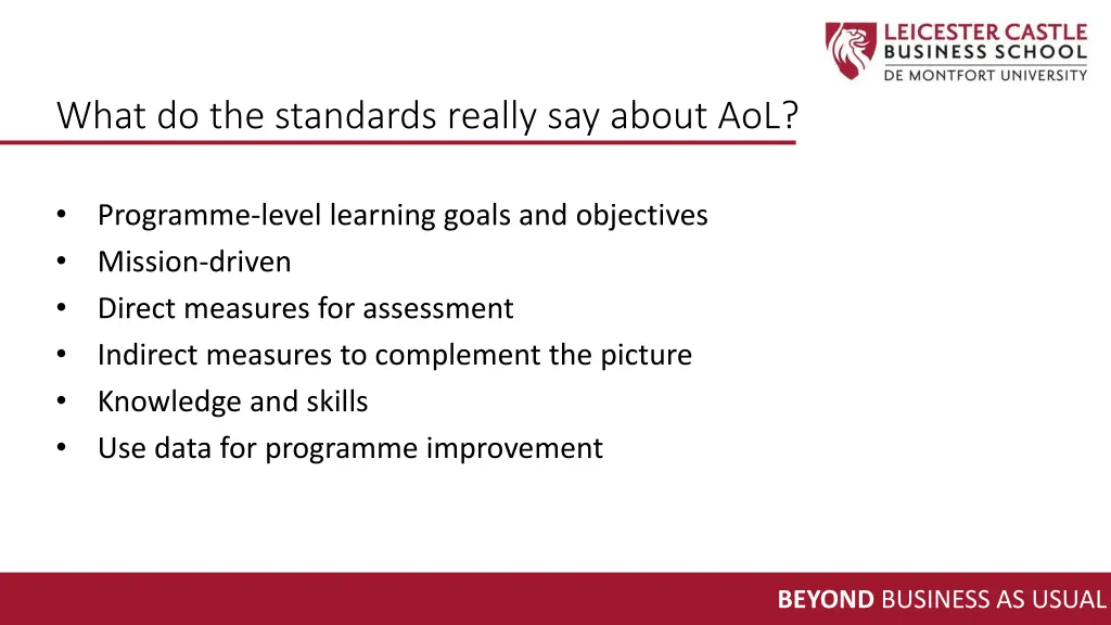 what do the standards really say about aol