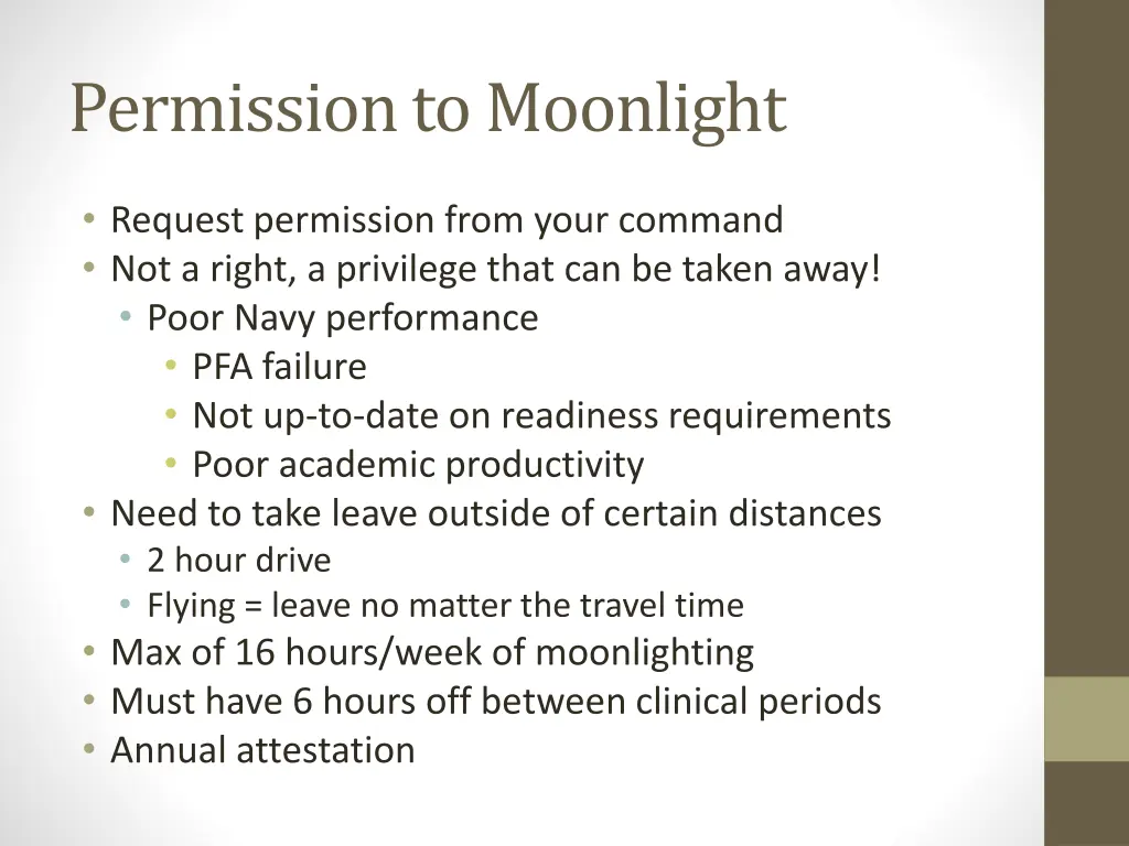 permission to moonlight