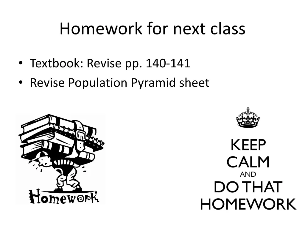 homework for next class